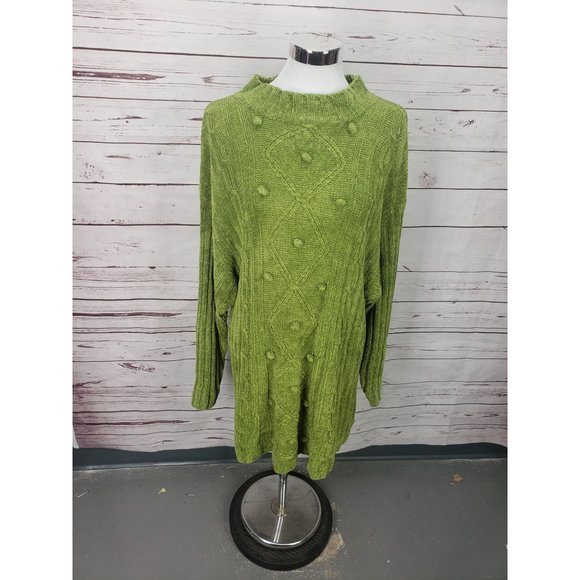 Passi Classics Medium Lime Green Acrylic Sweater - Picture 8 of 11